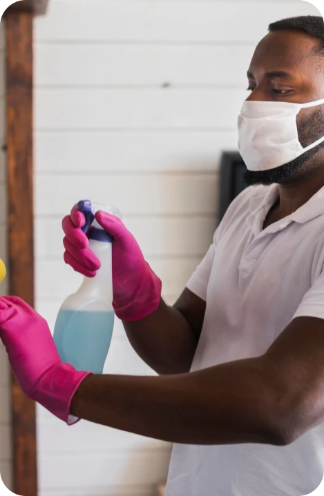 Cleaner at work